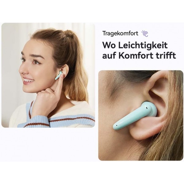 HUAWEI FreeBuds SE 무선 세미 인이어 Bluetooth 헤드폰, 더 편안하고 고급스러운 디자인, 맑고 깨끗한 사운드, 긴 배터리 수명, 낮은 대기 시간 게임, 독일어 버전, Blue Freebuds S