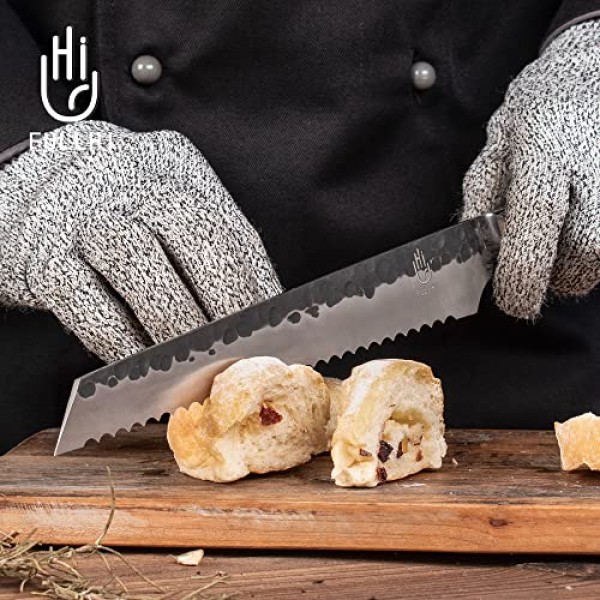 FULLHI 14pcs 정육점 요리사 칼 세트에는 칼집이 포함됩니다. 고 탄소강 식칼 주방 칼 전체 당나라 야채 식칼 홈 바베큐 캠핑 칼 가방, 고기 온도계