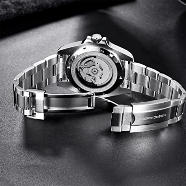 Pagani Design 남성용 시계 일본 NH35A 스포츠 100M 방수 스테인레스 스틸 자동 남성용 시계