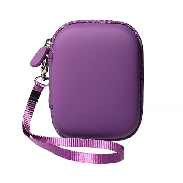 슬림형 자기 무선 휴대용 충전기용 Alltravel 손바닥 크기 케이스, Baseus, Yiisonger, Anker 621/521, AOGUERBE, iWalk, ESR(보라색)과 호환 가능