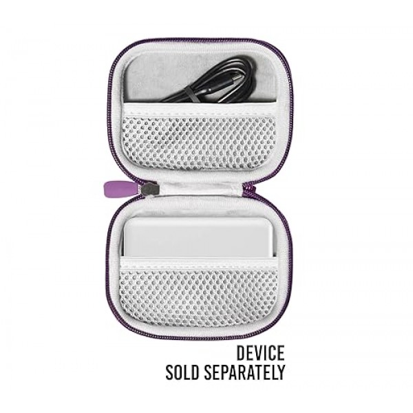 슬림형 자기 무선 휴대용 충전기용 Alltravel 손바닥 크기 케이스, Baseus, Yiisonger, Anker 621/521, AOGUERBE, iWalk, ESR(보라색)과 호환 가능