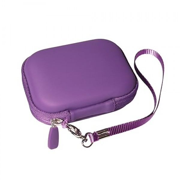 슬림형 자기 무선 휴대용 충전기용 Alltravel 손바닥 크기 케이스, Baseus, Yiisonger, Anker 621/521, AOGUERBE, iWalk, ESR(보라색)과 호환 가능