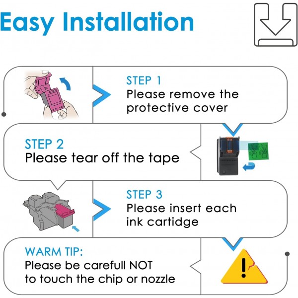 HP 304XL 잉크 카트리지용 AIMINIE 재생산 잉크 카트리지, HP Envy 5032 5020 5000 5055 5010 5030 DeskJet 2600 2632 3700 2630 20260 프린터가 포함된 304 검정 잉크