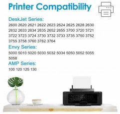 HP 304XL 잉크 카트리지용 AIMINIE 재생산 잉크 카트리지, HP Envy 5032 5020 5000 5055 5010 5030 DeskJet 2600 2632 3700 2630 20260 프린터가 포함된 304 검정 잉크
