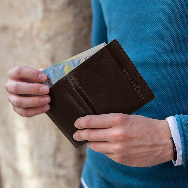 Lois - 남성용 가죽 지갑 - RFID 보호 기능이 있는 남성용 가죽 지갑 - 동전 수납 공간이 있는 남성용 가죽 지갑 라지 - 남성용 가죽 지갑 - 남성용 지갑 - 남성용 지갑 202606