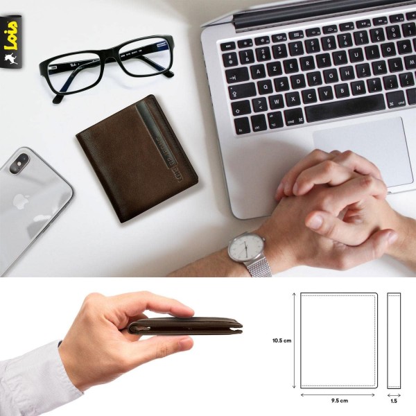 Lois - 남성용 가죽 지갑 - RFID 보호 기능이 있는 남성용 가죽 지갑 - 동전 수납 공간이 있는 남성용 가죽 지갑 라지 - 남성용 가죽 지갑 - 남성용 지갑 - 남성용 지갑 202606