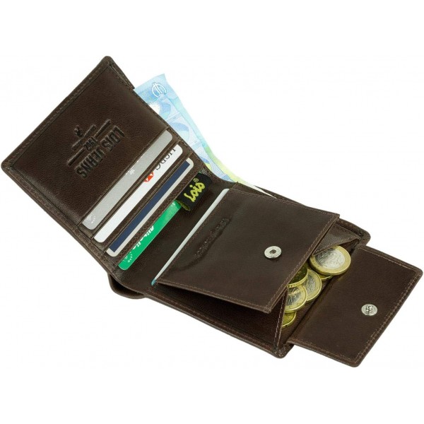 Lois - 남성용 가죽 지갑 - RFID 보호 기능이 있는 남성용 가죽 지갑 - 동전 수납 공간이 있는 남성용 가죽 지갑 라지 - 남성용 가죽 지갑 - 남성용 지갑 - 남성용 지갑 202606