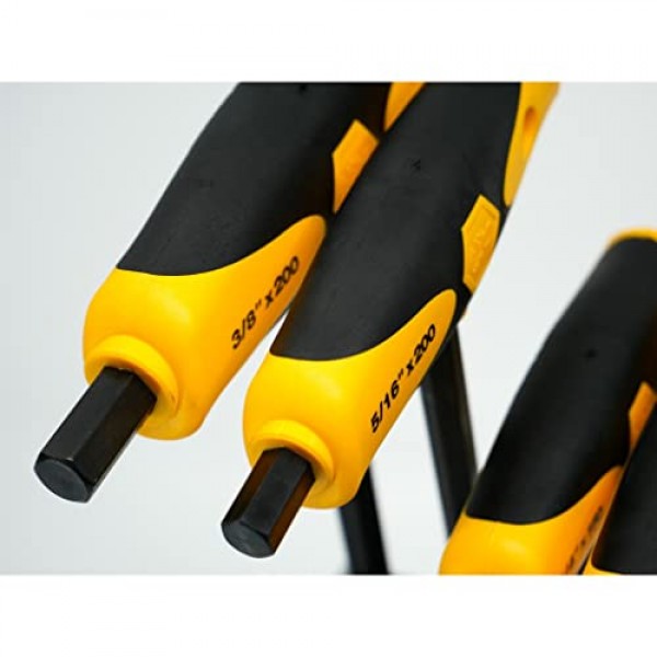 Wiha 33499인치 T-핸들 세트 소프트 그립 볼 엔드 육각, 8피스