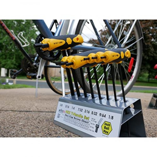 Wiha 33499인치 T-핸들 세트 소프트 그립 볼 엔드 육각, 8피스