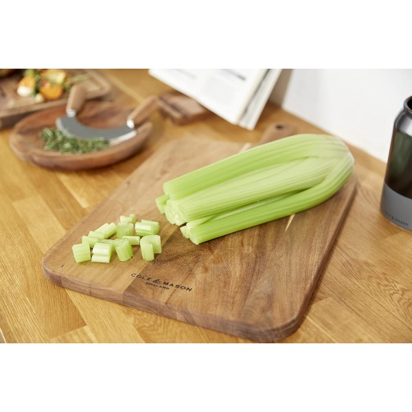 Cole & Mason 커팅 보드, 아카시아 나무, 아카시아 색상, 대형 대형 커팅 보드