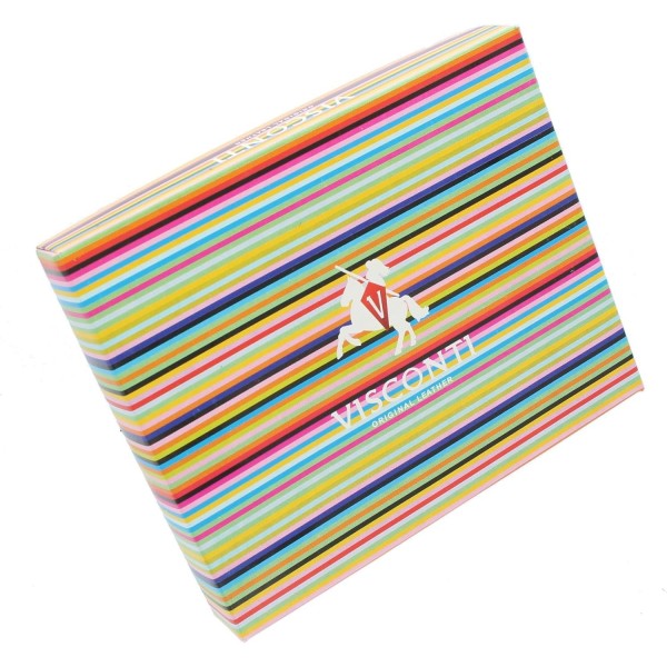 Visconti Mimi Collection Malibu 지갑 지갑, 컬러풀 M87 오렌지 멀티