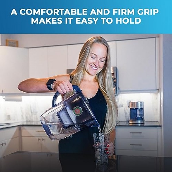 Life Ionizer Pitcher of Life 3.8L 알칼리성 물 투수, 2L 필터링 용량, 6단계 우수한 필터 카트리지, BPA 프리, 친환경