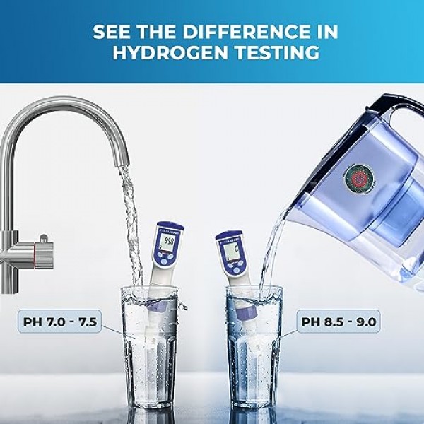 Life Ionizer Pitcher of Life 3.8L 알칼리성 물 투수, 2L 필터링 용량, 6단계 우수한 필터 카트리지, BPA 프리, 친환경