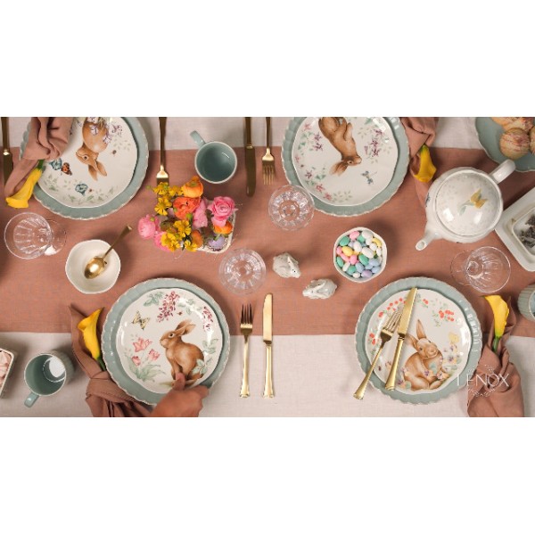 레녹스 893654 가을 화이트 4피스 디너 접시 세트