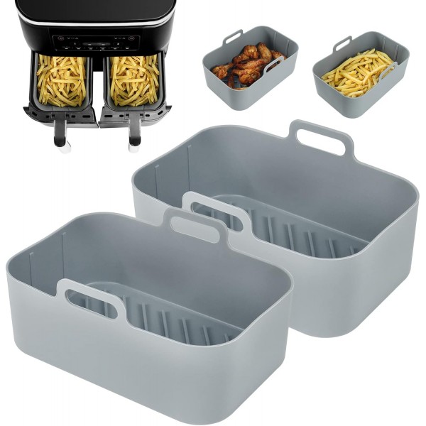 닌자 AF300EU용 에어 프라이어 액세서리, 2PCS 에어 프라이어 실리콘 몰드 에어 프라이어용 재사용 가능한 실리콘 몰드 AF400EU, Innsky, Princess 듀얼 존 에어 프라이어용 에어