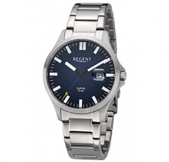 REGENT 11150776 남성용 시계 10 바 스틸/블루, 브레이슬릿
