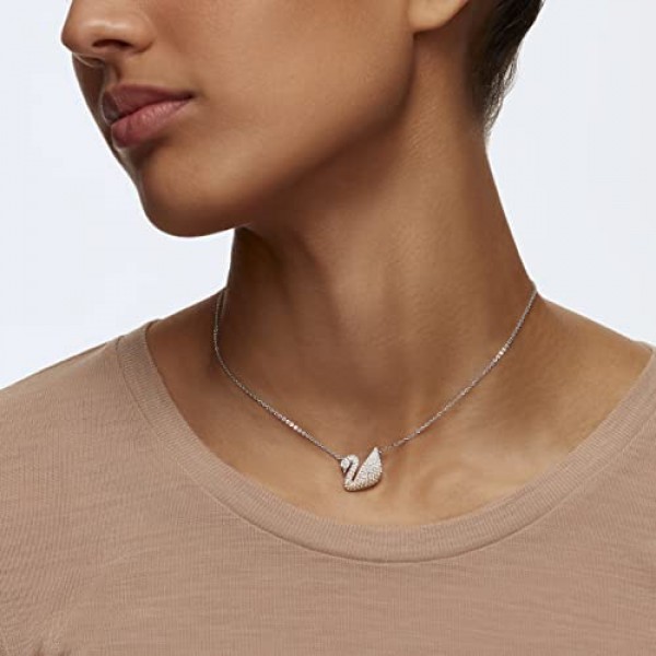 Swarovski Iconic Swan Collection 목걸이 로듐 플래팅/베이지