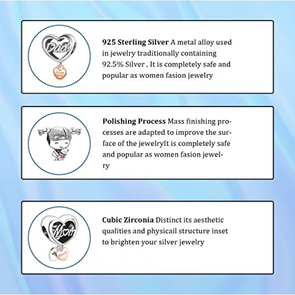 RMMY 매력 펜던트 S925 스털링 실버 만화 동물 팔찌 구슬 유럽 팔찌 목걸이 남성과 여성을위한 어머니의 날 보석 선물 크리스마스