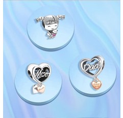 RMMY 매력 펜던트 S925 스털링 실버 만화 동물 팔찌 구슬 유럽 팔찌 목걸이 남성과 여성을위한 어머니의 날 보석 선물 크리스마스