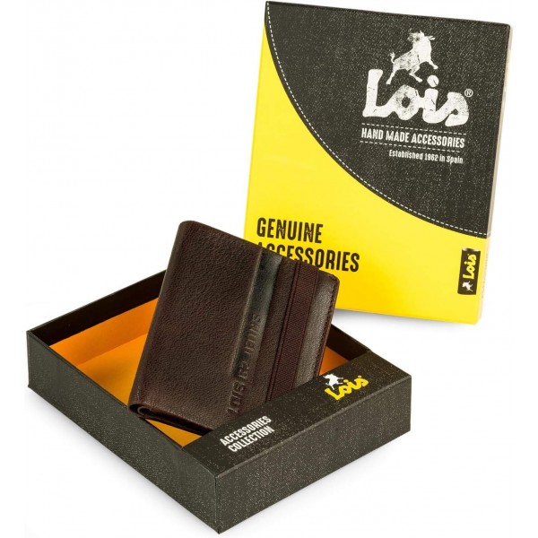 Lois - 남성용 가죽 지갑 - RFID 보호 기능이 있는 남성용 가죽 지갑 - 동전 수납 공간이 있는 남성용 가죽 지갑 라지 - 남성용 가죽 지갑 - 남성용 지갑 - 남성용 지갑 202618