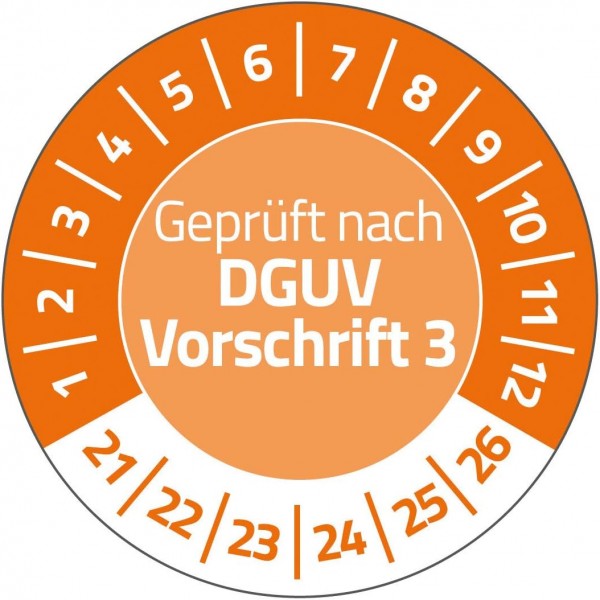 AVERY Zweckform 80개의 테스트 배지 2021-2026 DGUV 규정에 따름(위조 방지, 접착식, Ø 30mm, 테스트 스티커, 문서 필름에서 쓸 수 있는 테스트 씰) 6978-2021 주황색 Ø 30mm 2021- 2026