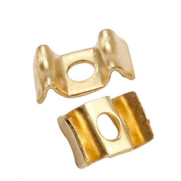 Musiclily 기타 플랫 웨이브 스트랫 스트링 가이드 펜더 아메리칸 빈티지 스트라토캐스터 부품용 스트링 트리 리테이너, 골드(4개 팩)