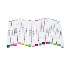 Estink 그래픽 마커 펜 세트, 40 색 듀얼 헤드 브로드 파인 포인트 팁 드로잉 아트 펜, 검정색 휴대용 가방 선물용으로 적합